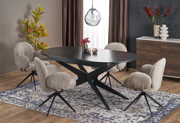 Halmar Rozkladací jedálenský stôl SANDRO 180(240)x100 čierny