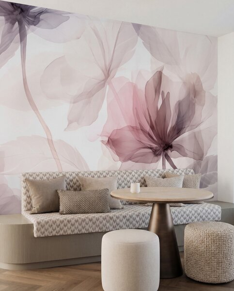 Tapety Priesvitné fialové kvety, Fototapety akvarel, w02755 : Uwalls.sk