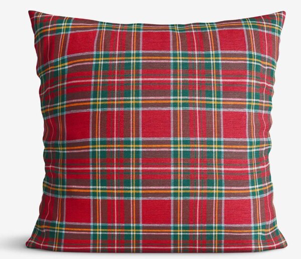 FEDORA Home Návlek na vankúš vianočný káro 50x50