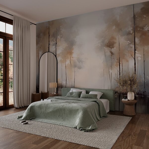 Tapety Hmlistý les pri rybníku, Fototapety s prírodnými motívmi, w02758 : Uwalls.sk