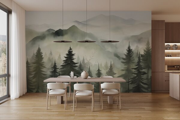 Tapety Zelené hrebene za úsvitu, Fototapety s prírodnými motívmi, w08639 : Uwalls.sk
