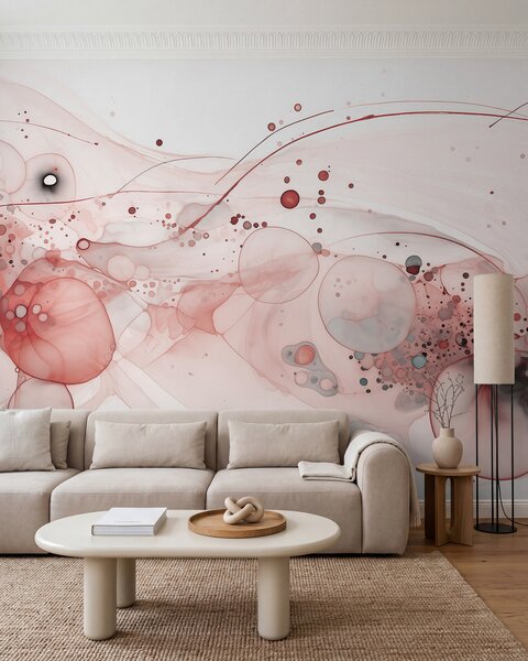 Tapety Ružový tuš a medené orbity, Fototapety akvarel, w02744v1 : Uwalls.sk