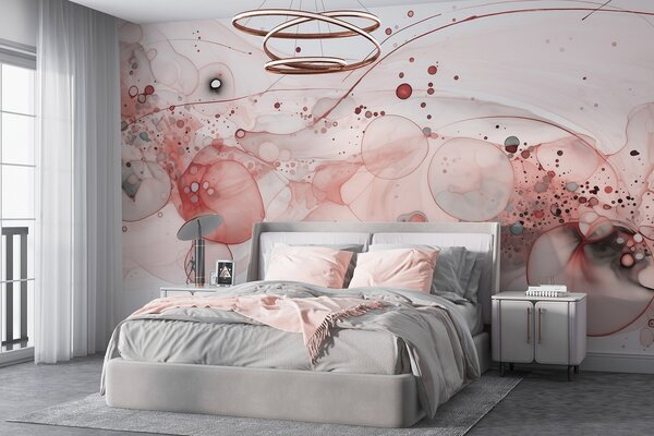 Tapety Ružový tuš a medené orbity, Fototapety akvarel, w02744v1 : Uwalls.sk
