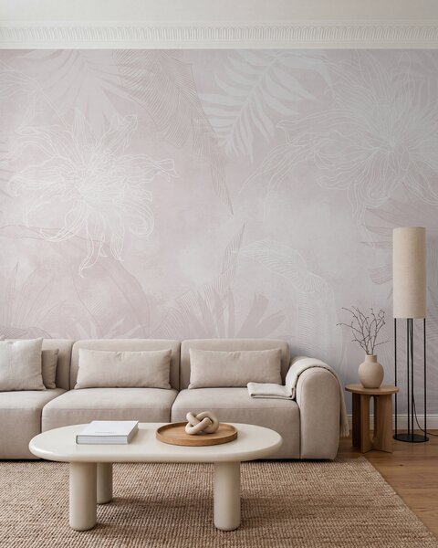 Tapety Palmové listy v ružovej hmle, Fototapety s prírodnými motívmi, w02737v4 : Uwalls.sk