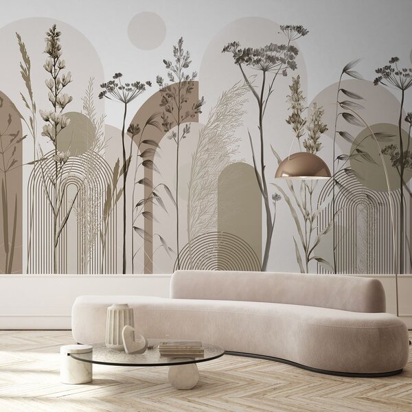 Tapety Botanické oblúky v pieskovej, Fototapety akvarel, w08665 : Uwalls.sk