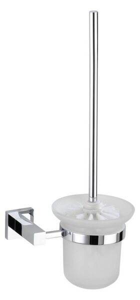 WENKO WC kefa BEZ VŔTANIA PowerLoc SAN REMO lesklý kov 38x17x12 cm