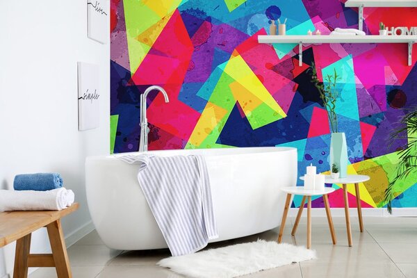 Tapeta geometrický vzor s grunge efektom