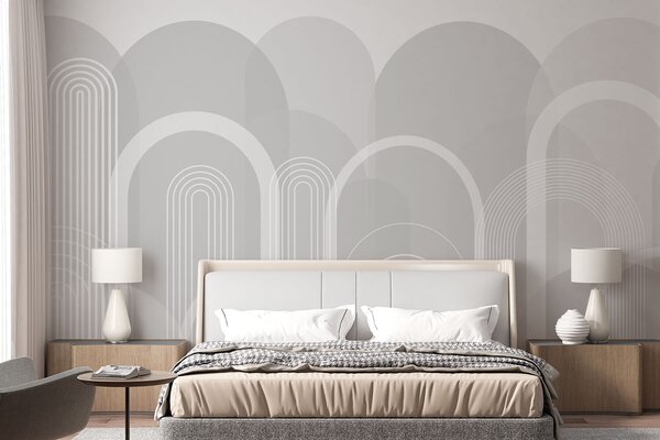 Tapety Jemné oblúky na sivej, Fototapety abstraktné, w02935v2 : Uwalls.sk