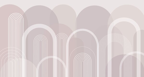 Tapety Jemné oblúky na ružovej, Fototapety abstraktné, w02935 : Uwalls.sk