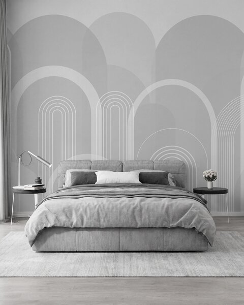 Tapety Jemné oblúky na sivej, Fototapety abstraktné, w02935v2 : Uwalls.sk