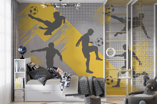 Tapety Siluety futbalistov na abstraktnom pozadí, Fototapety Izba pre tínedžerov, Fototapety futbal, w03001 : Uwalls.sk