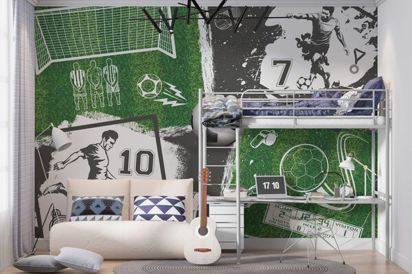 Tapety Koláž futbalového zápasu, Fototapety Izba pre tínedžerov, Fototapety futbal, w03121 : Uwalls.sk