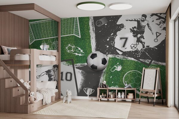 Tapety Koláž futbalového zápasu, Fototapety Izba pre tínedžerov, Fototapety futbal, w03121 : Uwalls.sk