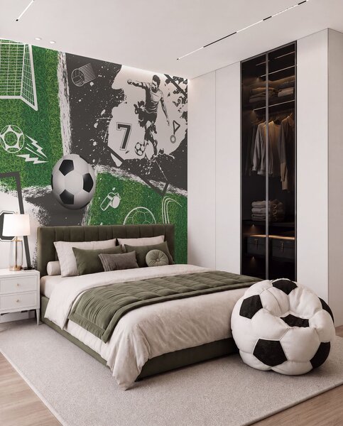 Tapety Koláž futbalového zápasu, Fototapety Izba pre tínedžerov, Fototapety futbal, w03121 : Uwalls.sk
