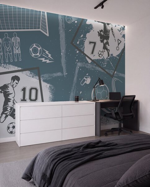 Tapety Futbalový skicár, Fototapety Izba pre tínedžerov, Fototapety futbal, w03122 : Uwalls.sk