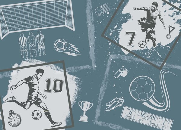 Tapety Futbalový skicár, Fototapety Izba pre tínedžerov, Fototapety futbal, w03122 : Uwalls.sk