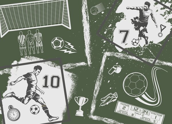 Tapety Zelený futbalový skicár, Fototapety Izba pre tínedžerov, Fototapety futbal, w03122v2 : Uwalls.sk