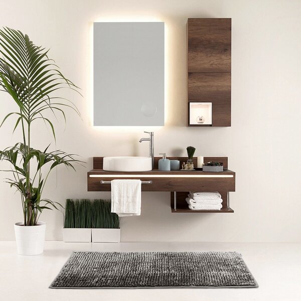 Tmavosivé WC kúpeľňové predložky v súprave 2 ks 80x50 cm Bati – Restilo