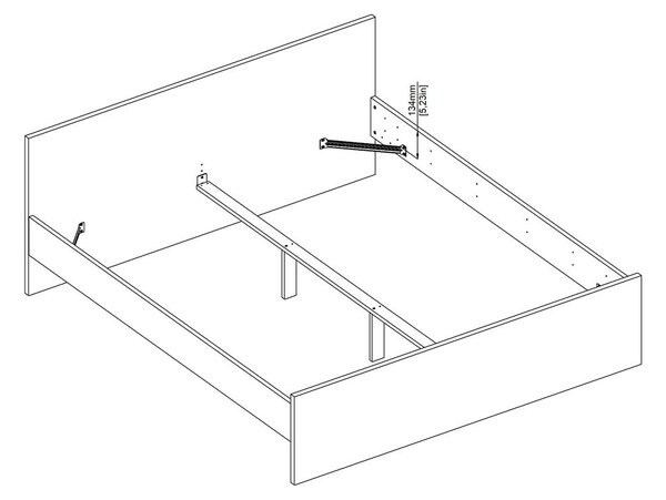 Dvojlôžková posteľ v dekore duba bez roštu 180x200 cm v prírodnej farbe Naia – Tvilum