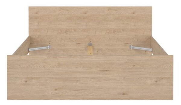 Dvojlôžková posteľ v dekore duba bez roštu 180x200 cm v prírodnej farbe Naia – Tvilum