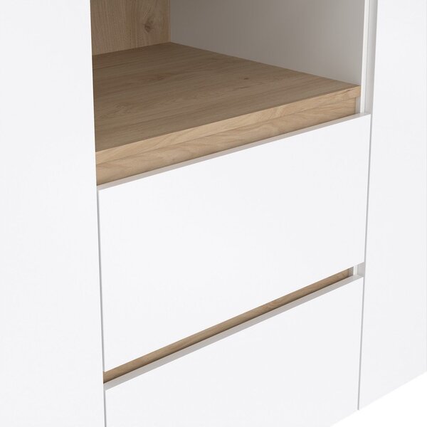 Biela/v prírodnej farbe komoda v dekore duba 149x84x48 cm Next – Tvilum