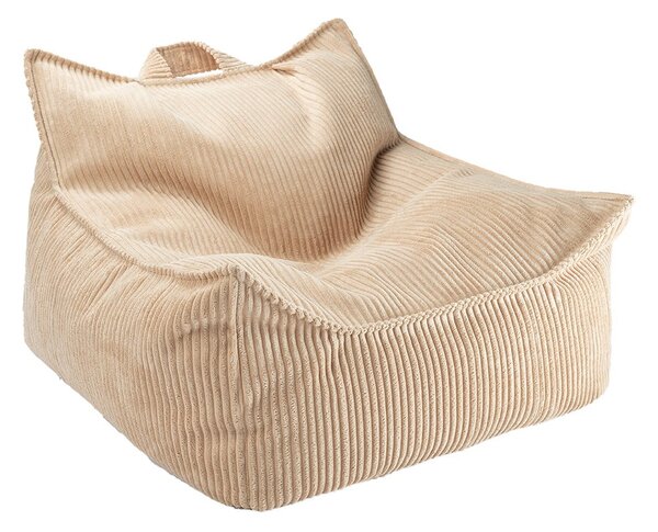 Svetlohnedý menčestrový detský sedací vak Chair – Wigiwama