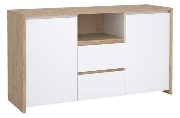 Biela/v prírodnej farbe komoda v dekore duba 149x84x48 cm Next – Tvilum