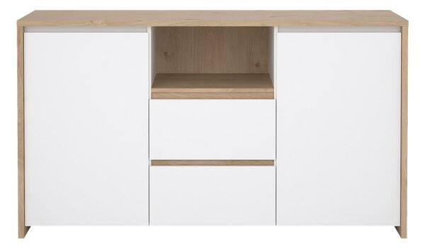 Biela/v prírodnej farbe komoda v dekore duba 149x84x48 cm Next – Tvilum