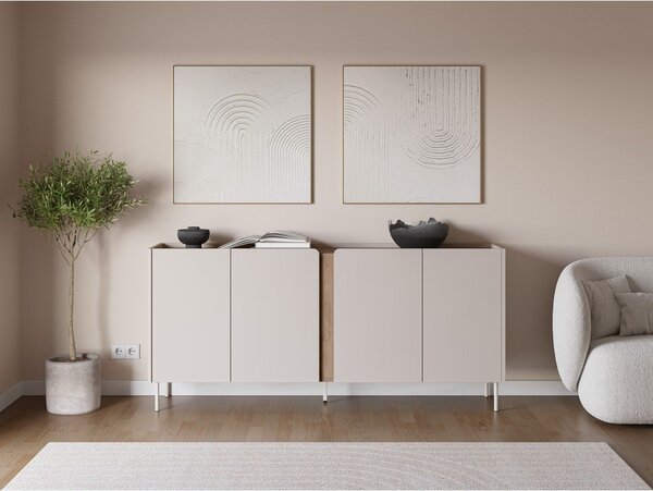 Komoda v dekore duba v krémovo-prírodnej farbe 180x82x40 cm Lucile – Marckeric