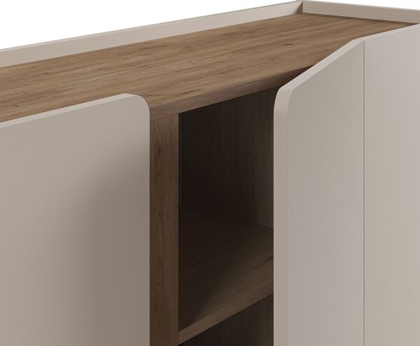 Komoda v dekore duba v krémovo-prírodnej farbe 180x82x40 cm Lucile – Marckeric