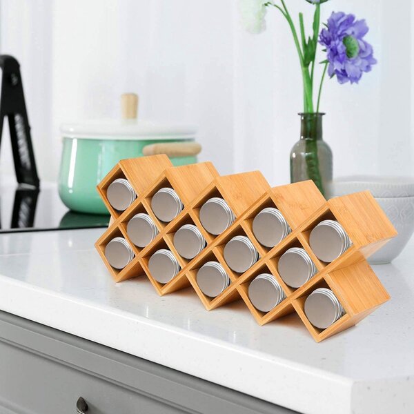 TZB Bambusový stojan na korenie KOCHEN 18 kusov