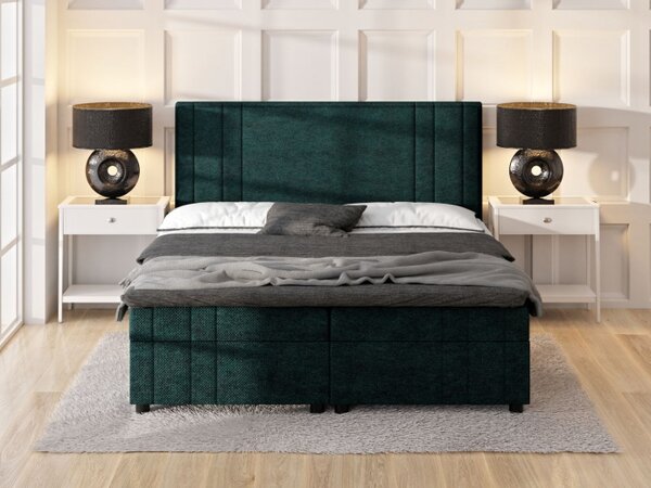 Čalúnená posteľ 140x200 PHOEBE 1 - zelená