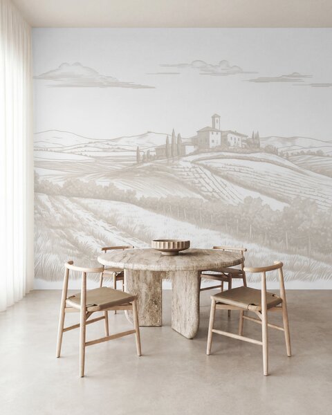 Tapety Skica viníc, Fototapety provence, w03349 : Uwalls.sk