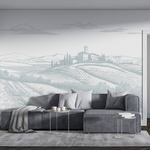 Tapety Vinica v modrej kresbe, Fototapety provence, w03349v1 : Uwalls.sk
