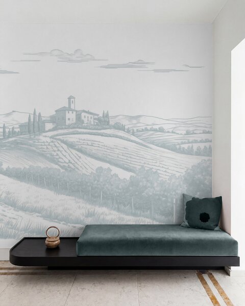 Tapety Vinica v modrej kresbe, Fototapety provence, w03349v1 : Uwalls.sk