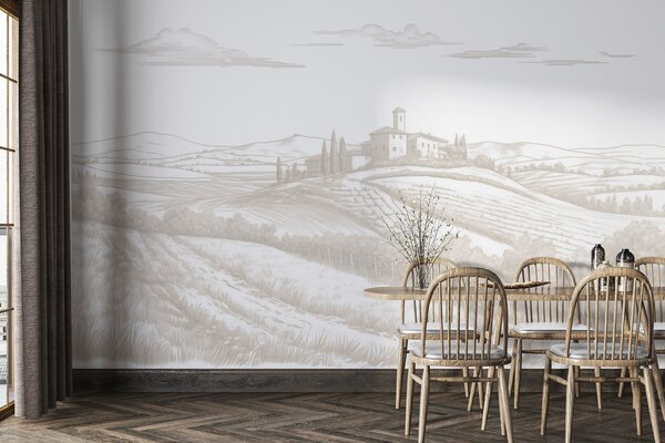 Tapety Skica viníc, Fototapety provence, w03349 : Uwalls.sk