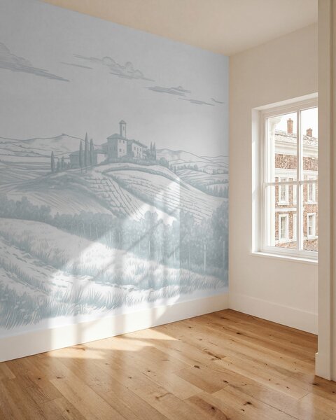 Tapety Vinica v modrej kresbe, Fototapety provence, w03349v1 : Uwalls.sk