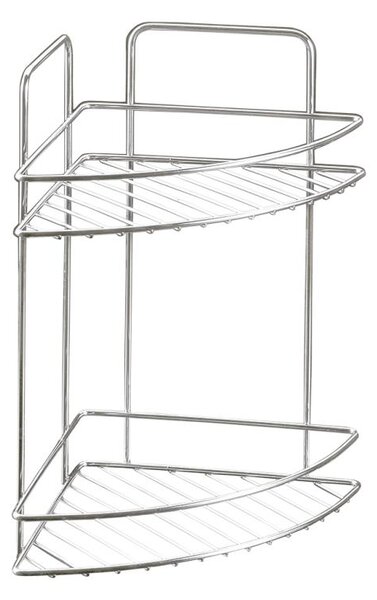 AB LINE 18395MT Kúpeľňová polička rohová 2 poschodová Reflex pochrómovaná 23x23x35