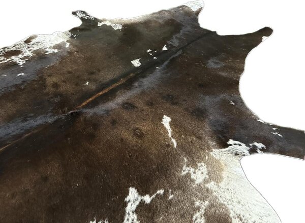 Koberec kusový hovädzia koža 3,5 m2, hnedobiela soľ a korenie 44