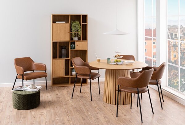 Knižnica v dekore duba v prírodnej farbe 90x180 cm Rangoon – Actona