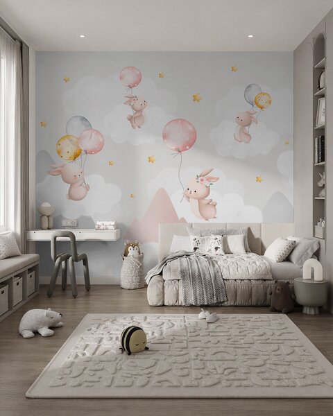 Tapety Zajačiky nad horami, Fototapety zvieratá, w03375 : Uwalls.sk