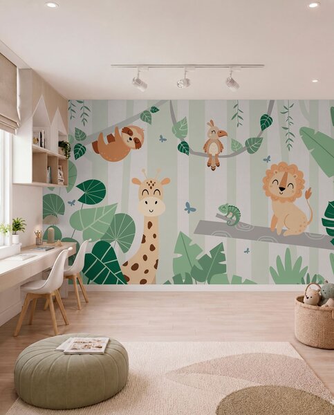Tapety Safari priatelia na stromoch, Detské fototapety, w03376v1 : Uwalls.sk
