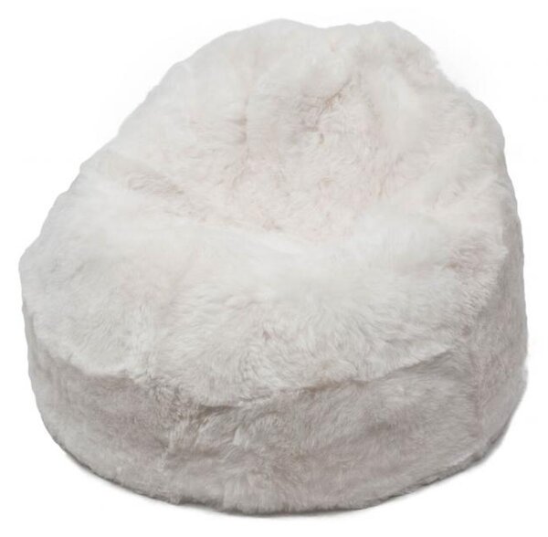 Sedací vak - bean bag - biely, strihaný