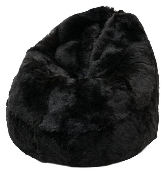 Sedací vak - bean bag - čiernohnedý, strihaný