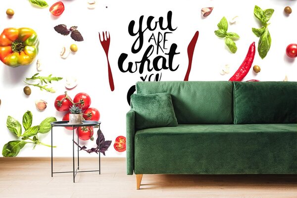 Tapeta s nápisom - You are what you eat