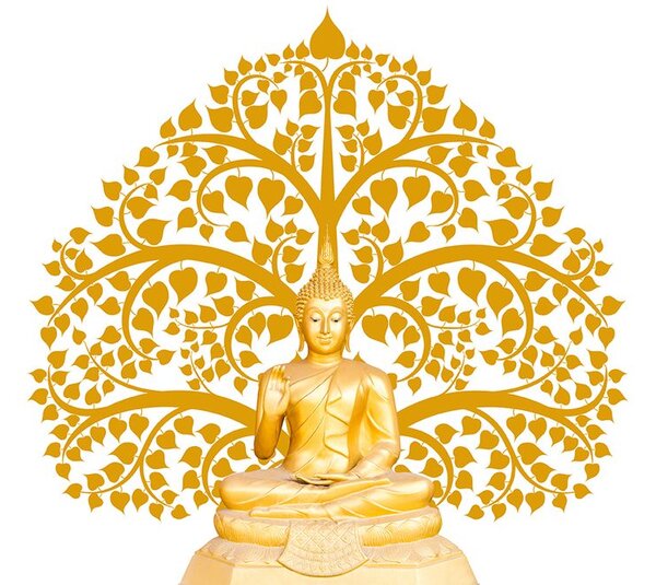 Tapeta Budha so stromom života