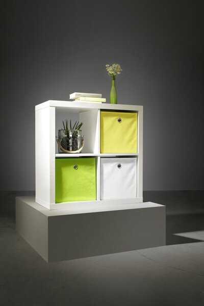 SKLADACÍ BOX, kov, textil, kartón, 32/32/32 cm Carryhome - Úložné boxy & dekoračné boxy