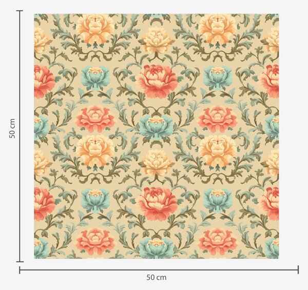 Tapety Farebný záhradný damask, Tapety francúzsky štýl, a00076 : Uwalls.sk