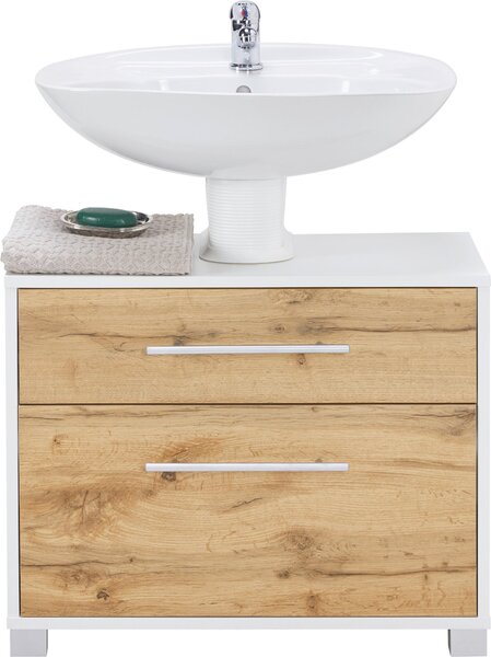 SKRINKA POD UMÝVADLO, farba duba, biela, 65/53/35 cm Welnova - Kúpeľňové skrinky