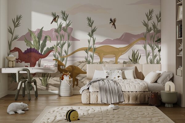 Tapety Hra a iskra, Detské fototapety, Fototapety dinosaury, w03562 : Uwalls.sk